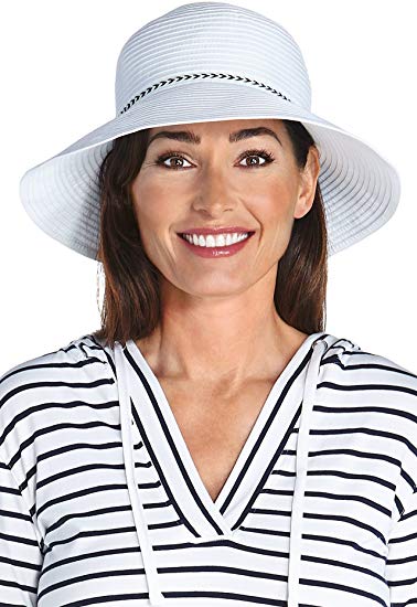 Coolibar UPF 50  Women's Audrey Ribbon Bucket Hat - Sun Protective