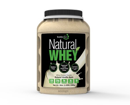 Bodylogix Natural Whey Protein Nutrition Shake Natural Vanilla Bean 185 Pound