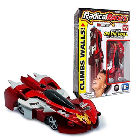 Radical Racers Wall-Climbing Car,LianLe Newest Remote-Controlled with 360 Degrees Turn Functionality for Multi Directional Play As Seen On TV,Gift for Children(Red)