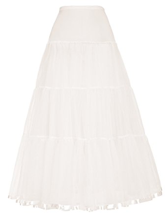 GRACE KARIN Women's Ankle Length Petticoats Wedding Slips Plus Size S-3X