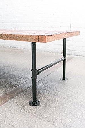 16" Industrial Pipe Table Legs (H-Style, Black Zinc Plated) ▫ 1" Outer Diameter Pre-Finished Gas Pipe ▫ Black Zinc Plating Equals NO Rust, NO Oil Mess ▫ Set Of 2 Legs