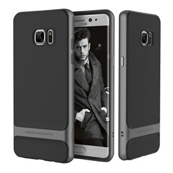 Galaxy Note 7 Case, ROCK® [Royce] - Black & Iron Grey [Ultra Thin][Heavy Duty][Metal Texture Side Buttons][Dual Layered][Slim Fit][Hard PC   Soft TPU] For Samsung Galaxy Note 7