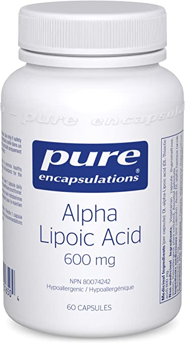 Pure Encapsulations - Alpha Lipoic Acid 600 mg - Unique Water and Lipid Soluble Antioxidant - 60 Vegetable Capsules