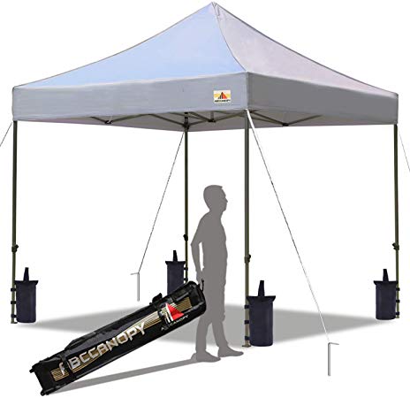 ABCCANOPY Pop up Canopy Tent Commercial Instant Shelter with Wheeled Carry Bag, 10x10 FT Gray