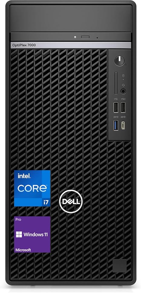 Dell Optiplex 7000 Business Desktop, Intel Core i7-12700, 16GB DDR5 RAM, 1TB SSD, DVD-RW, DisplayPorts, Wi-Fi, Windows 11 Pro