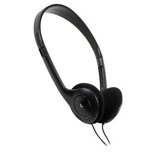 Stereo Headphones, Adjustable, 6ft Cord
