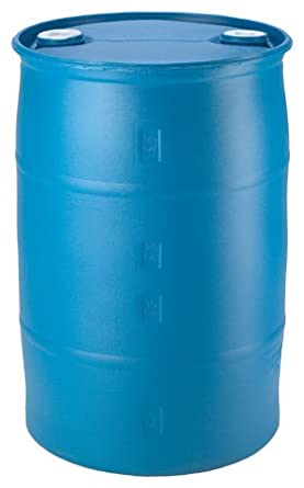30 Gallon Plastic Water Barrel Great for Long Term Water Storage. | Blue