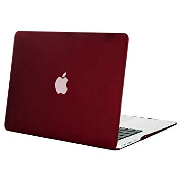 Mosiso Plastic Hard Case Cover for MacBook Air 11 Inch (Models: A1370 and A1465), Marsala Red