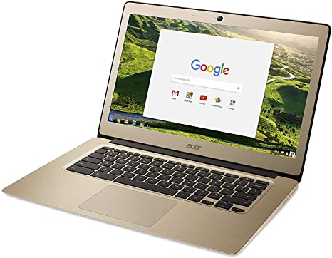Acer 14" FHD LED Backlight Widescreen Chromebook w/ 64G SD Card | Intel Celeron N3160 Quad-Core | 4GB RAM | HDMI | 32GB eMMC SSD | Google Chrome OS | Gold