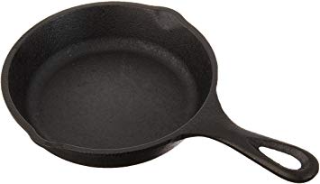 Lodge H5MS Heat Enhanced and Seasoned Cast Iron Mini Skillet, 5-Inch - Pack of 1