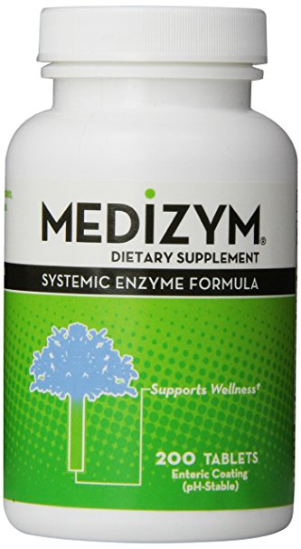 Naturally Vitamins Medizym,Systemic Enzyme Formula, 200 Tablets