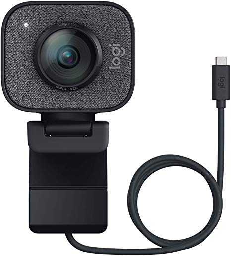 Logitech StreamCam, 1080P HD 60fps Streaming Webcam with USB-C and Built-in Microphone, Graphite