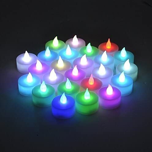 Domire 12 Pcs LED Candles, Flameless Tea Lights for Decoration, Festivals, Weddings with Batteries