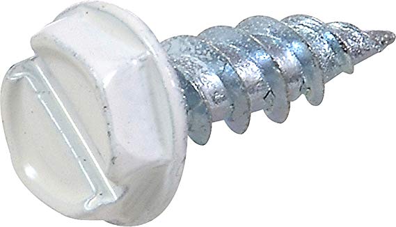 The Hillman GroupThe Hillman Group 35263 Hex Washer Head White Metal Screw 7 x 1/2 100-Pack