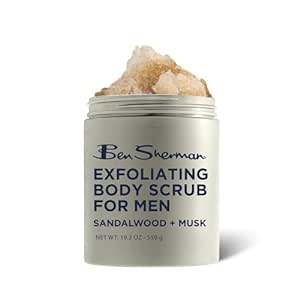 Ben Sherman Exfoliating Body Scrub For Men with Shea Butter Vitamin A and C, Moisturizing Hydrating Body Scrub for Healthy Skin