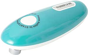 Farberware Compact Battery Operated Hands-Free Automatic Can Opener for any Size Can with Magnet to Safely Remove Lid, Seamless Opening Decreases Sharp Edges for Easily and Safely Opening Cans, Aqua