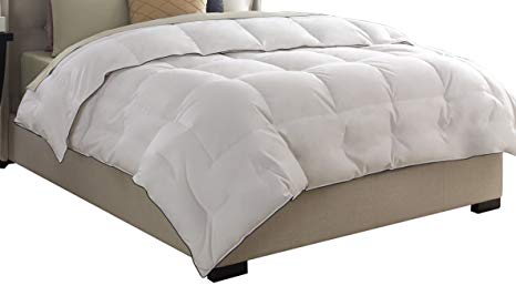 Pacific Coast Feather Company 67902 Medium Warmth Down Comforter, Cotton Cover, Hypoallergenic, Full/Queen