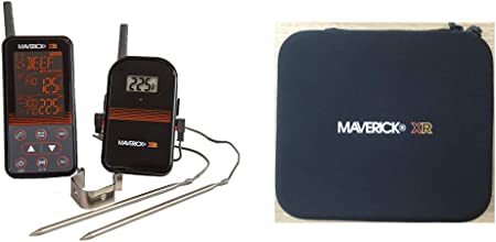 Maverick XR40 Wireless Remote Digital Cooking Food Meat Thermometer with Dual Probe for Smoker Grill BBQ Thermometer, Extended Range 500 FT Range with Storage/Carrying Case
