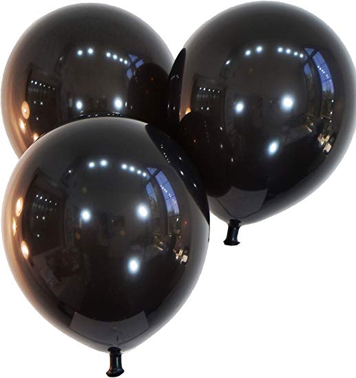 Creative Balloons 12" Latex Balloons - Pack of 144 Piece - Decorator Midnight Black