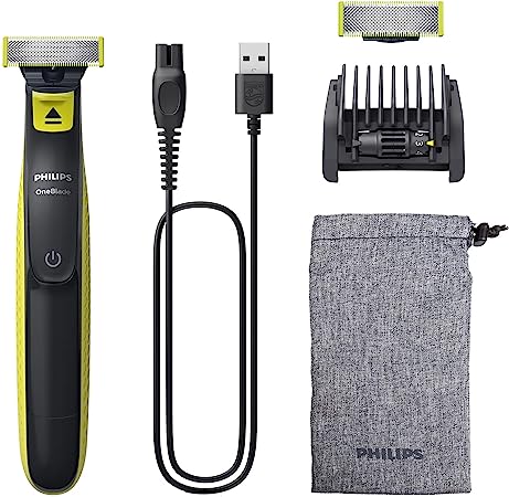 Philips OneBlade - Trim, Edge, and Shave Any Length of Hair, Original Blade (Model QP2724/30)