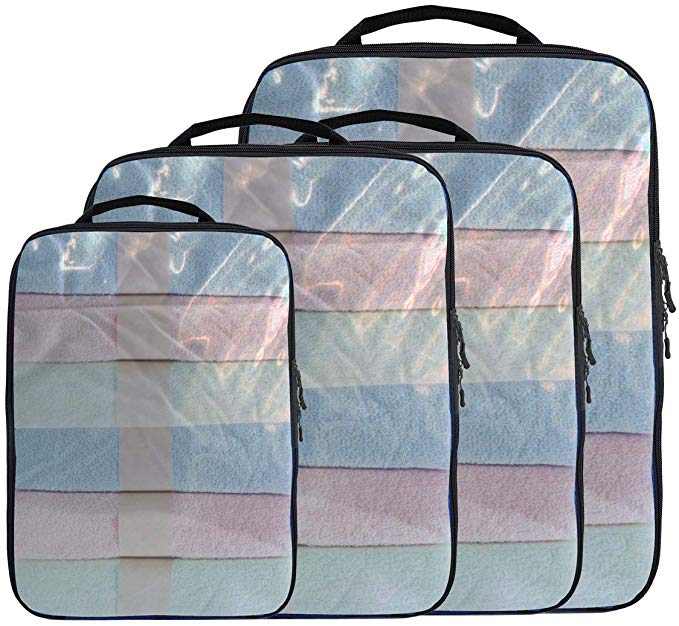 Magictodoor Dual Sided Compression Packing Cubes Separate Dirty Clothes While Traveling