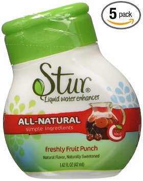 Stur - Fruit Punch (5pck) – ALL-NATURAL Stevia Water Enhancer –– makes 100 8oz. servings