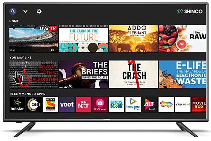 Shinco 124 cm (49 inches) Full HD Smart LED TV SO50AS-E50 (Black) (2019 Model)