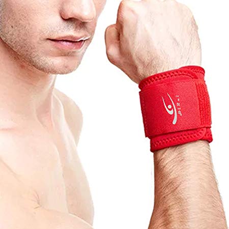 HiRui [2 Pack] Wrist Compression Strap and Wrist Brace Sport Wrist Support for Fitness, Weightlifting, Tendonitis, Carpal Tunnel Arthritis, Wrist Pain Relief-Wear Anywhere-Unisex,Adjustable
