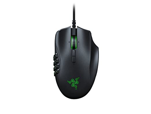 Razer Naga Trinity Modular MOBA/MMO Wired Gaming Mouse with 19 Programmable Buttons | 1600 DPI Optical Sensor | Razer Chroma RGB Black- RZ01-02410100-R3M1