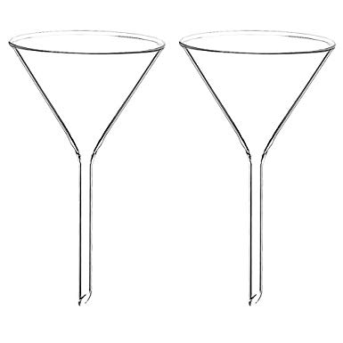 [2 Pack] StonyLab Glass Funnel Borosilicate Glass Funnel, 100mm Diameter, 100mm Stem Length