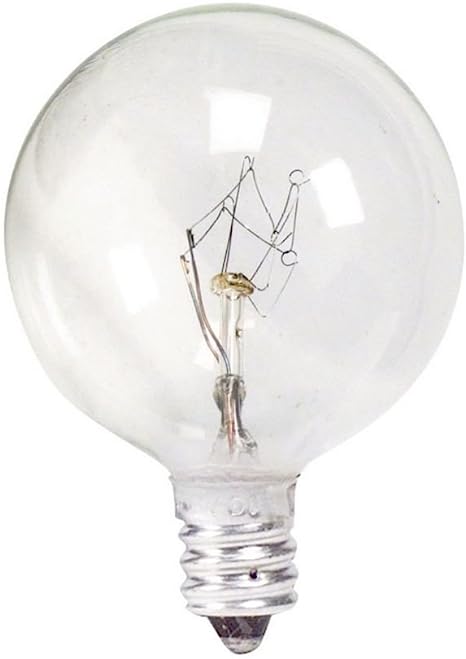 Philips 168468 40-watt G16.5 Duramax Clear Decorative Candelabra Base Globe Light Bulb, 2-Pack