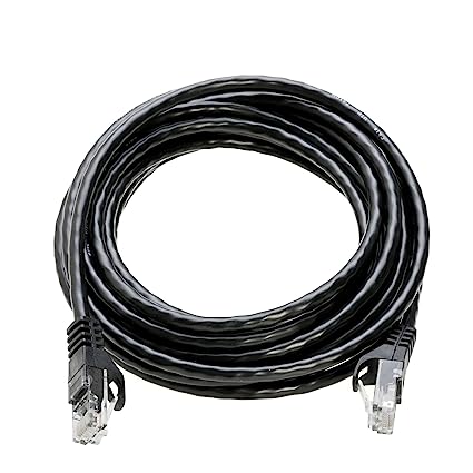 Cables Direct Online 20 feet Cat5E Black Ethernet Patch Cable Cat5 RJ45 for Networking, PS4, Xbox, Modem, Router, PC, Laptop, Smart TV