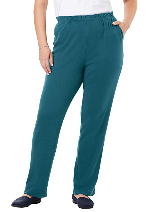 Woman Within Women's Plus Size Petite 7-Day Knit Straight Leg Pant