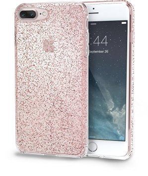 Silk iPhone 7 Plus Glitter Case - PureView for iPhone 7  [Ultra Slim Fit Clear Sparkle Cover] - Rose Gold