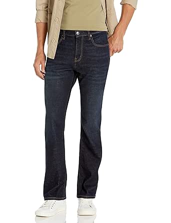 Amazon Essentials Men's Straight-Fit Stretch Bootcut Jean