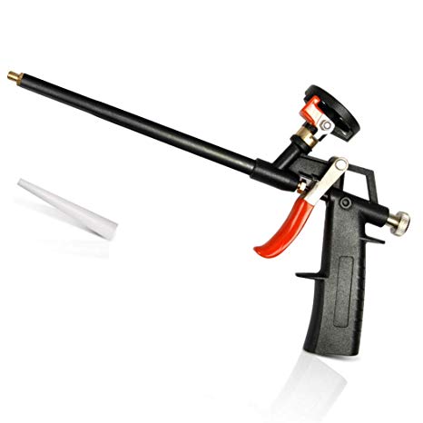 Needn’t Clean Foam Gun, Picowe 2019 New Pu Expending Foaming Gun, Caulking Gun, Heavy Duty Spray Foam Gun, Mental Body Covered with PFTE, Suitable for Caulking, Filling, Sealing, Home and Office