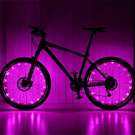 Lufei (1 pack) Cool LED Waterproof Bike Wheel Lights - Ultra Bright LED - Bicycle Wheel Spoke / Light String - Assorted Colors Bicycle Tire