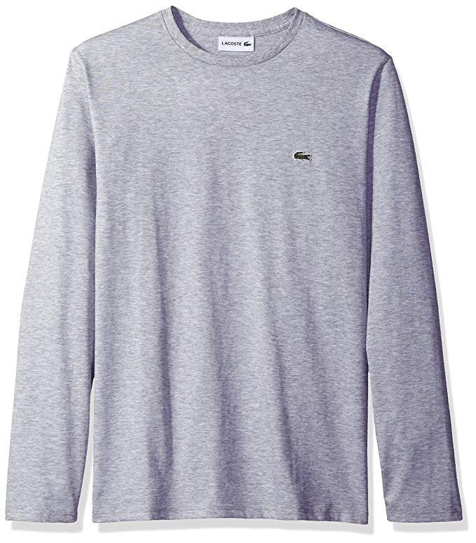 Lacoste Men's Long Sleeve Jersey Pima Regular Fit Crewneck T-Shirt