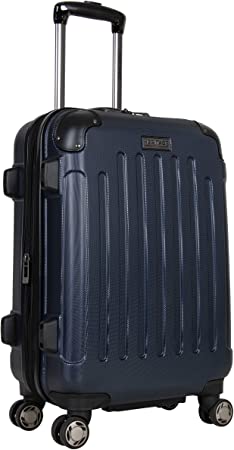 Heritage Travelware Logan Square 20" Lightweight Hardside Expandable 8-Wheel Spinner Carry-On Suitcase, Navy