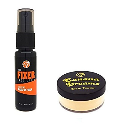 W7 Banana Dreams Loose Face Powder & Make-Up Fixer Spray