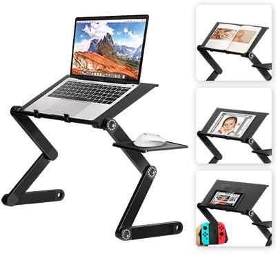 Wizgree Adjustable Laptop Stand, Foldable Standing Desk, Height-Adjustable Comfortable Laptop Desk, Portable Bed Table, Ergonomic Sofa and Sofa Bed Tray