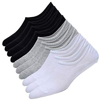 No Show Socks for Men Cotton Low Cut Non Slip Socks 6 Pairs