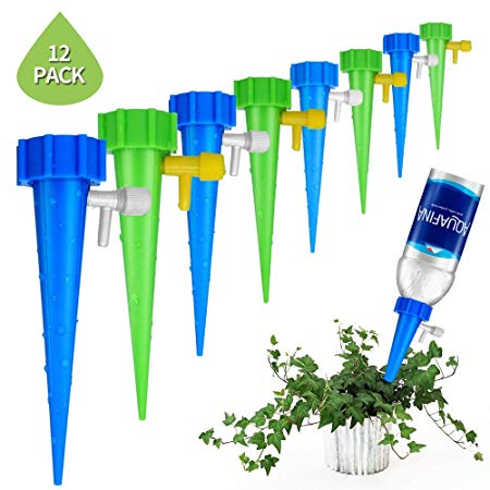 Sheila Plant Self Watering Adjustable Stakes System 12Pcs/Set Vacation Plant Waterer Self Automatic Watering Spikes Irrigation System