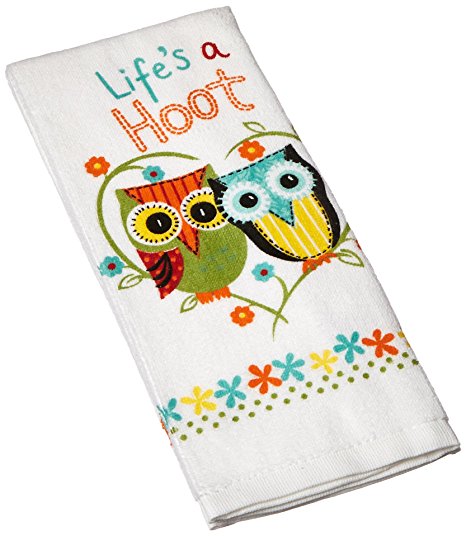 Kay Dee Designs Cotton Terry Towel, 16 by 26-Inch, Life's A Hoot