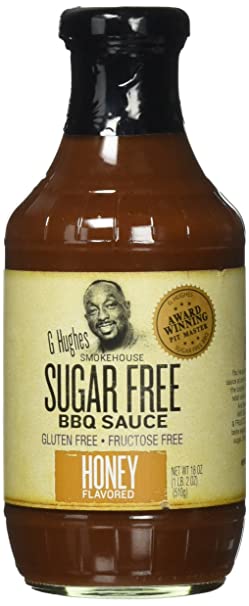 G Hughes Sauce Barbecue Sugar Free Honey, 18 oz