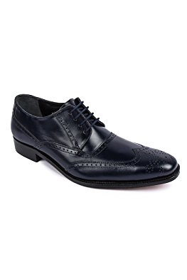 Liberty Mens Handcrafted Leather Wingtip Oxford Lace Up Dress Shoe
