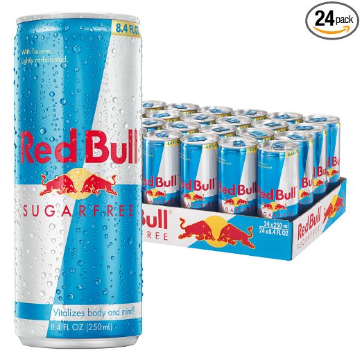 Red Bull Sugarfree Energy Drink 84-Fluid Ounce Cans 24 Pack
