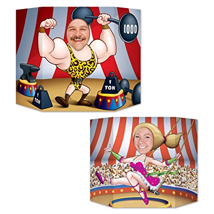 Beistle 57975 Circus Couple Photo Prop, 3-Feet 1-Inch by 25-Inch