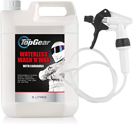 Top Gear - Waterless Wash and Wax - 5L with Long hose trigger - Cleans and polishes without the use of water