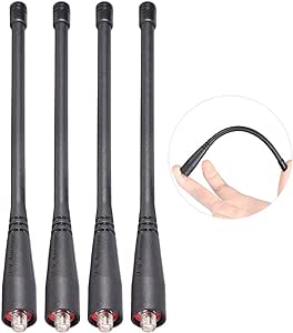 Bingfu Dual Band VHF UHF 136-174MHz 400-470MHz Ham Radio Antenna Handheld Two Way Radio Walkie Talkie SMA Female Soft Antenna 4-Pack for Kenwood Wouxun Baofeng BF-F8HP UV-5R UV-82 BF-888S GT-3 Radio